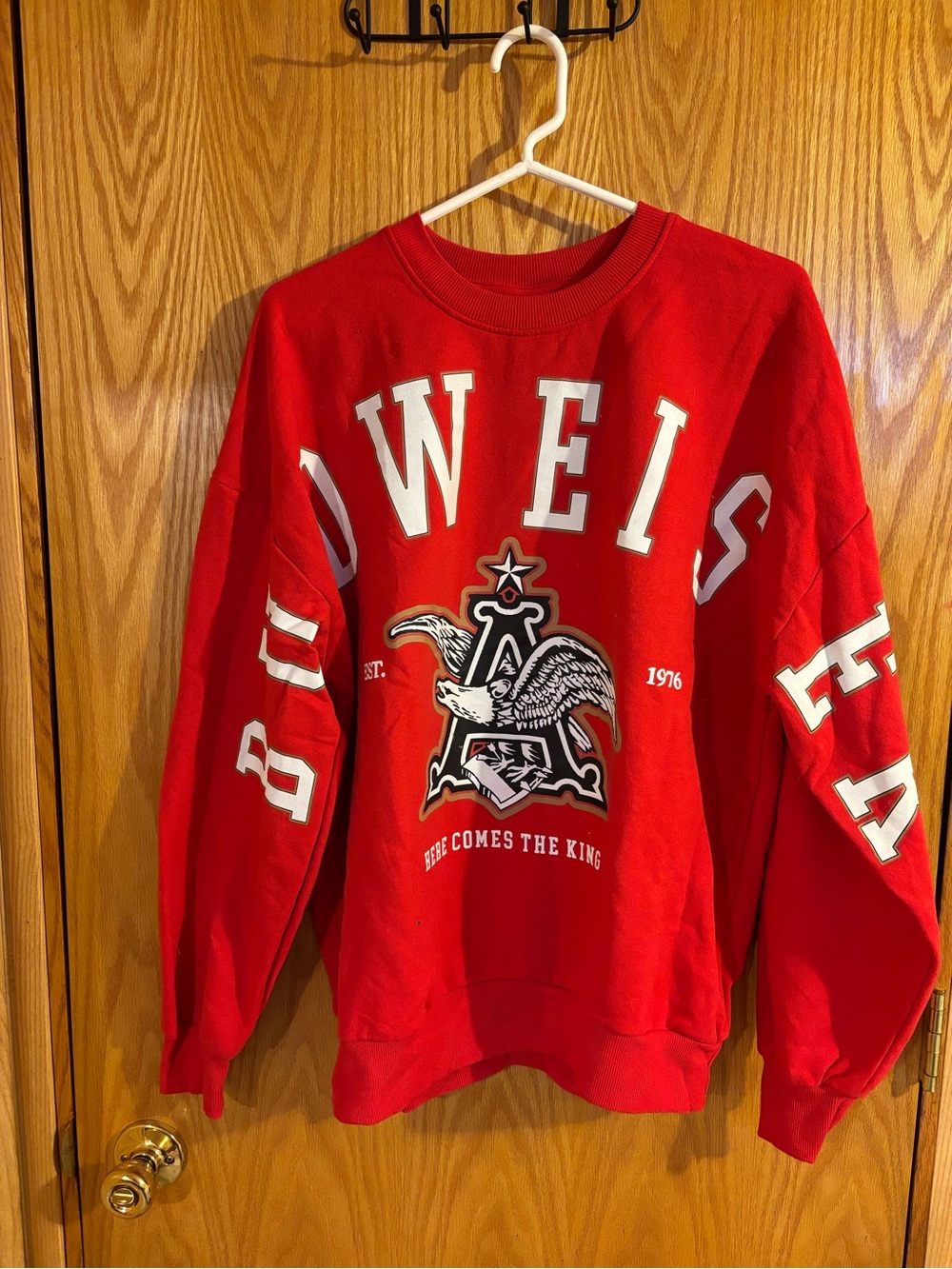 Budweiser Red Crewneck Sweatshirt